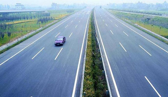 application of road marking machine